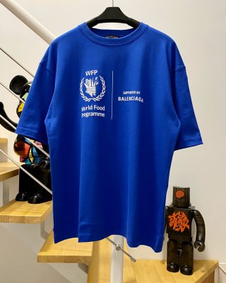 バレンシアガ　WFP記念　Ｔシャツ ブルー　最高ランク