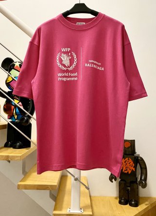 バレンシアガ　WFP記念　Ｔシャツ　ピンク　最高ランク