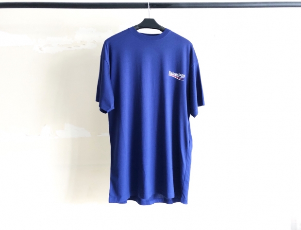 バレンシアガ　balenciagaロゴ　Ｔシャツ　ブルー　最高ランク