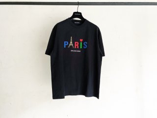 バレンシアガ　parisタワー　Ｔシャツ　黒　最高ランク