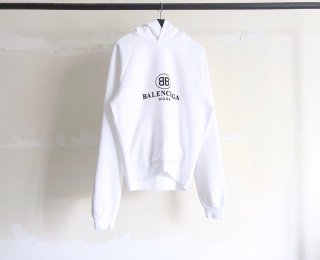 バレンシアガ　balenciaga BBロゴ　パーカー　白　最高ランク