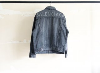 バレンシアガ　balenciaga ロゴ　デニムジャケット　グレー　最高ランク